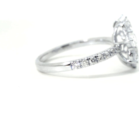 14KT WHITE GOLD 2CTW FLOWER CLUSTER RING TXR06223-2.00CT-VJ