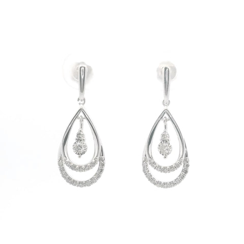 Gold & Natural Diamond Fashion Dangle Earrings