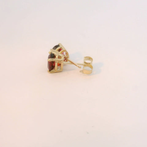 Gold earrings showing the back and setting style