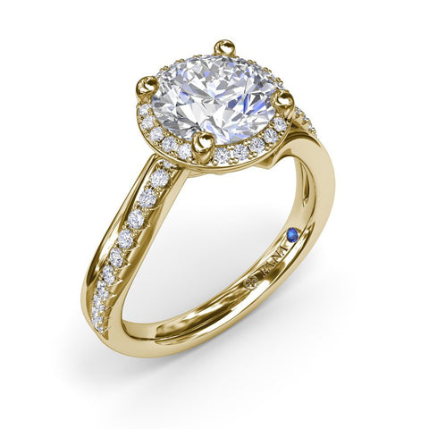 Fana Two-Toned Halo Diamond Engagement Ring S4305