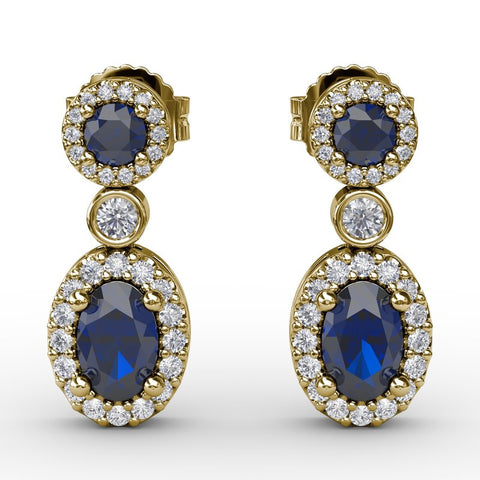 FANA Sapphire and Diamond Dangle Earrings ER1624S