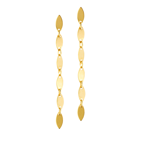 MIDAS 14k Yellow Gold Marquise Link Dangle Earrings MF031509