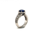 2.28CT NATURAL BLUE SAPPHIRE AND DIAMOND RING