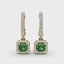 FANA Emerald and Diamond Cushion Cut Drop Earrings ER1641E