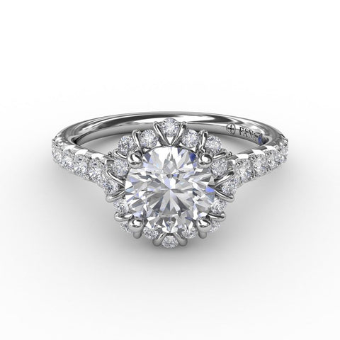 Fana Halo Diamond Engagement Ring S3144