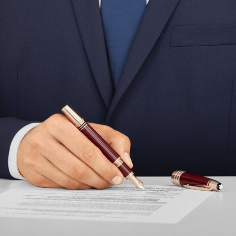 Montblanc John F. Kennedy Special Edition Burgundy Fountain Pen - Chalmers Jewelers