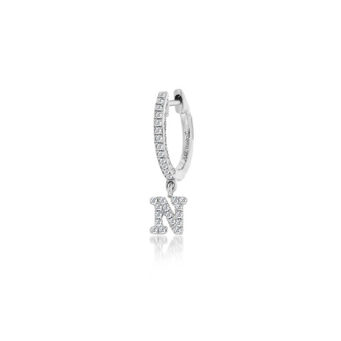 Initial Hoop Earring