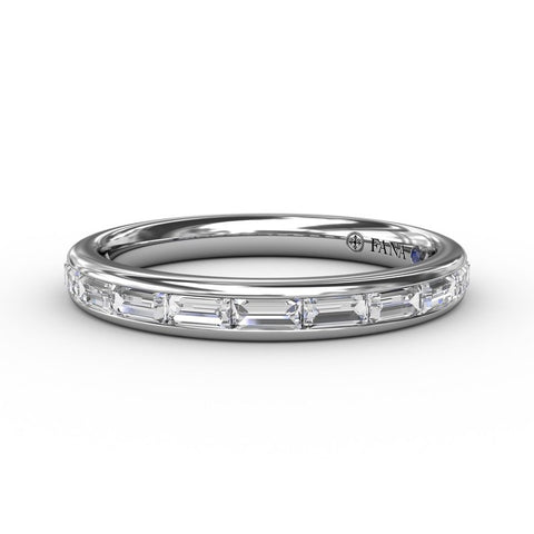 Fana Baguette Diamond Wedding Band W3289