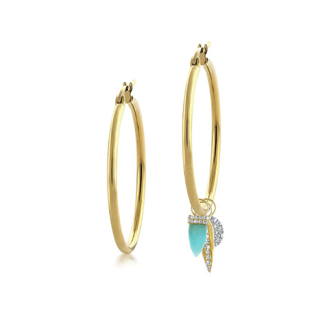 Medium Yellow Gold Hoops