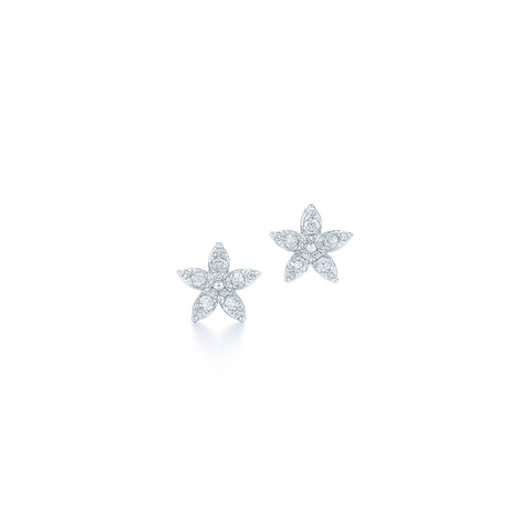 KWIAT Sunburst Star Earrings with Diamonds E-2178-0-DIA-18KW