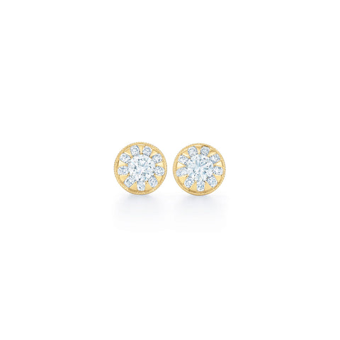 KWIAT Sunburst Round Diamond Stud Earrings E-2181-20-DIA-18KY
