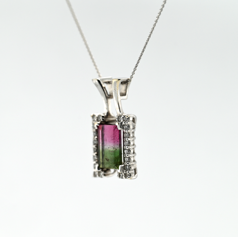 3.12ct Watermelon Tourmaline Custom Pendant