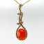 18k Couture 7.53ct Fire Opal and Diamond Pendant