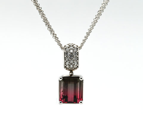 3.91ct Watermelon Tourmaline Custom Pendant