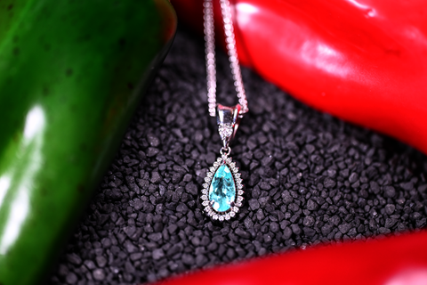 0.75ct Paraiba Tourmaline Custom Pendant