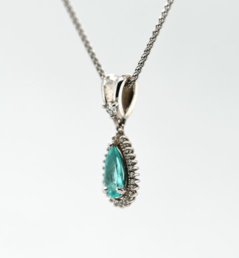 0.75ct Paraiba Tourmaline Custom Pendant