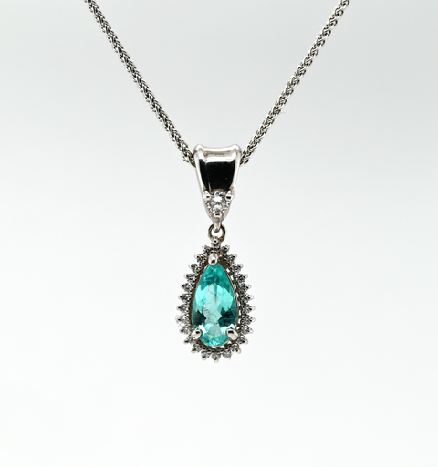0.75ct Paraiba Tourmaline Custom Pendant