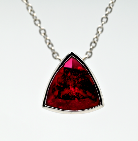 Platinum Custom 6.49ct Tourmaline Pendant