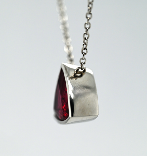 Platinum Custom 6.49ct Tourmaline Pendant