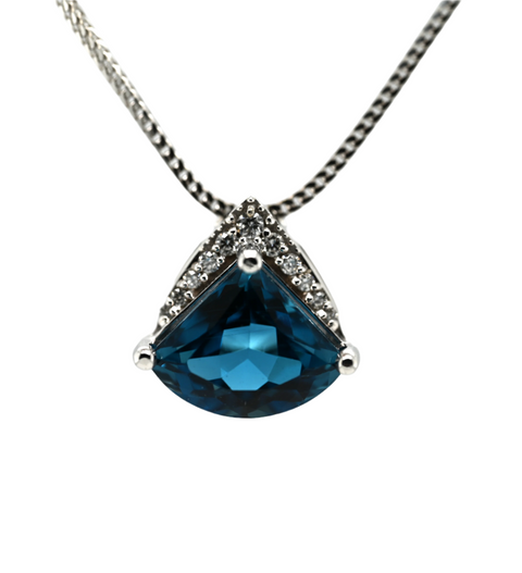 8.03CT BLUE TOPAZ CUSTOM PENDANT