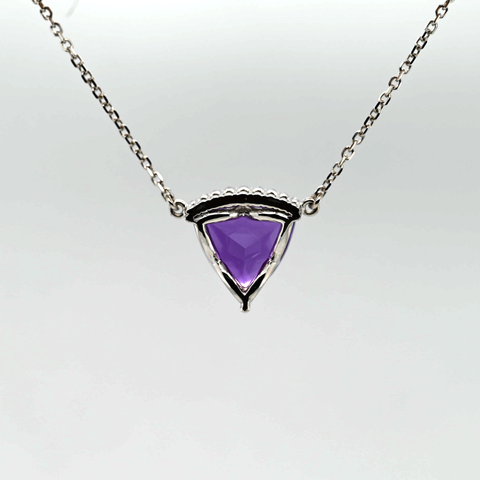 4.89CT AMETHYST AND DIAMOND PENDANT