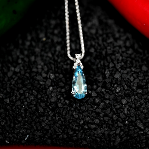 1.58CT Custom 18k Aquamarine Pendant