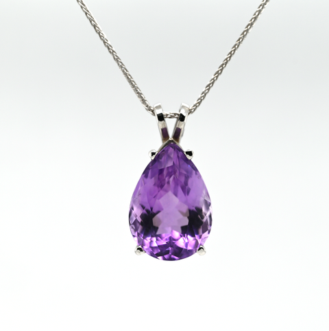 13.43CT PEAR AMETHYST PENDANT