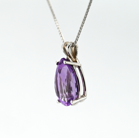 13.43CT PEAR AMETHYST PENDANT