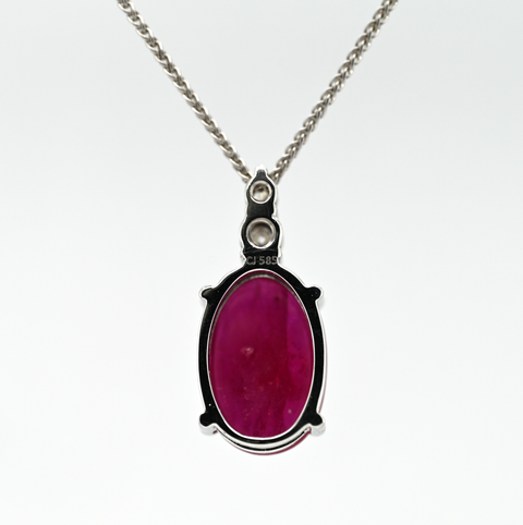 9.67CT RUBY AND DIAMOND PENDANT