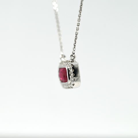 2.03CT RUBY & DIAMOND PENDANT