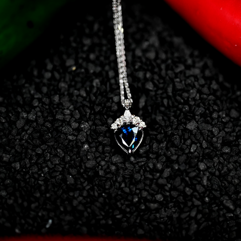 1.25CT Sapphire and Diamond Custom Pendant