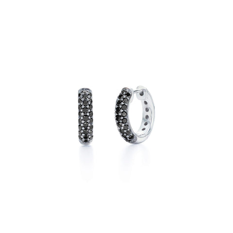 KWIAT Moonlight Collection Pave Black Diamond Huggie Earring E-2453-0-DIA-18KW