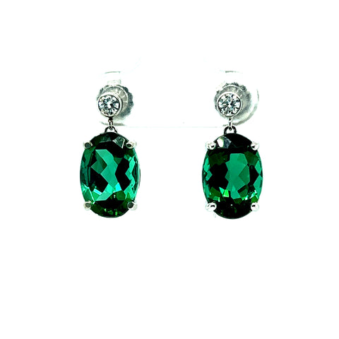 7.48 CTW Tourmaline and Diamond Earrings