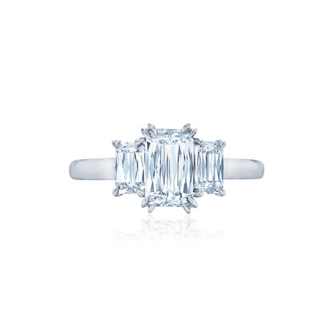 KWIAT ASHOKA Diamond Engagement Three Stone Ring F-17261AK-0-DIA-PLAT