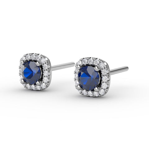 FANA Sapphire and Diamond Stud Earrings ER1479S