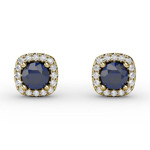 FANA Sapphire and Diamond Stud Earrings ER1479S