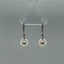 Fresh Water White Pearl and Diamond Dangle Earrings
