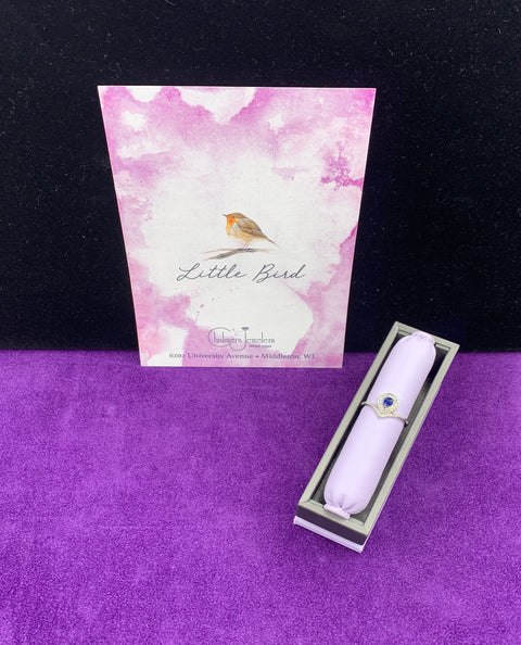 Gorgeous Platinum and Blue Sapphire custom made ring. - Chalmers Jewelers