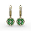 FANA Emerald and Diamond Cluster Drop Earrings ER1576E