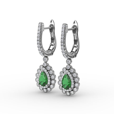 FANA Emerald and Diamond Drop Earrings ER1767E