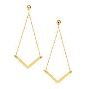 MIDAS 14k Yellow Gold Chevron Dangle Earrings MF024037