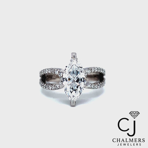 2.12ctw Marquise Natural Diamond Custom Engagement Ring