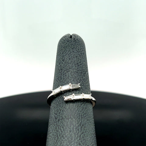 14k White Gold .53CTW Diamond Baguette Diamond Band