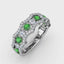 Fana Endless Romance Emerald and Diamond Wave Ring