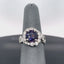Platinum 4.05CT Natural Purple Sapphire and Diamond Ring