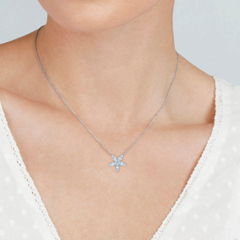 KWIAT Sunburst Star Pendant with Diamonds N-9455-0-DIA-18KW