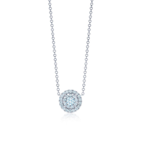 KWIAT Sunburst Pendant with Diamond Halo N-9458-0-DIA-18KW