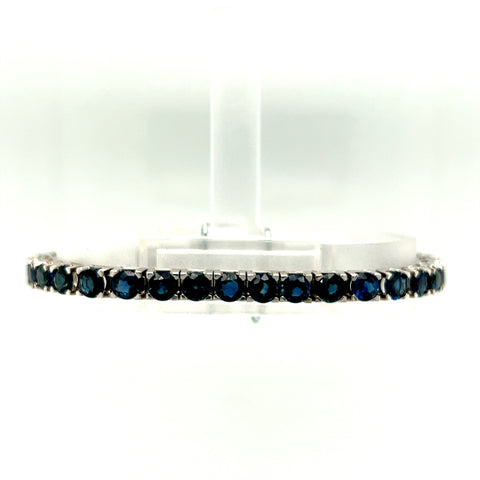 14K White Gold 15.00CTW Montana Sapphire Bracelet