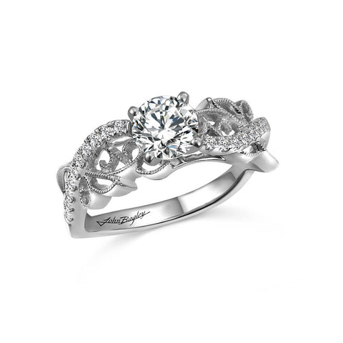 Classic Diamond Engagement Ring With Milgrain Details #285312 - Chalmers Jewelers