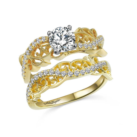 Classic Diamond Engagement Ring With Milgrain Details #285312 - Chalmers Jewelers